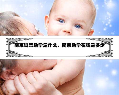 南京试管助孕是什么，南京助孕花钱是多少