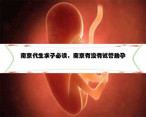 南京代生求子必读，南京有没有试管助孕