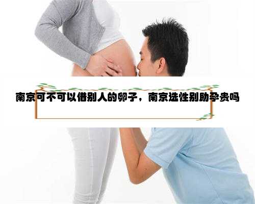 南京可不可以借别人的卵子，南京选性别助孕贵吗