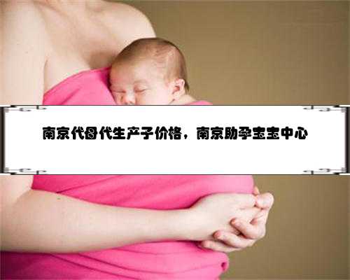 南京代母代生产子价格，南京助孕宝宝中心